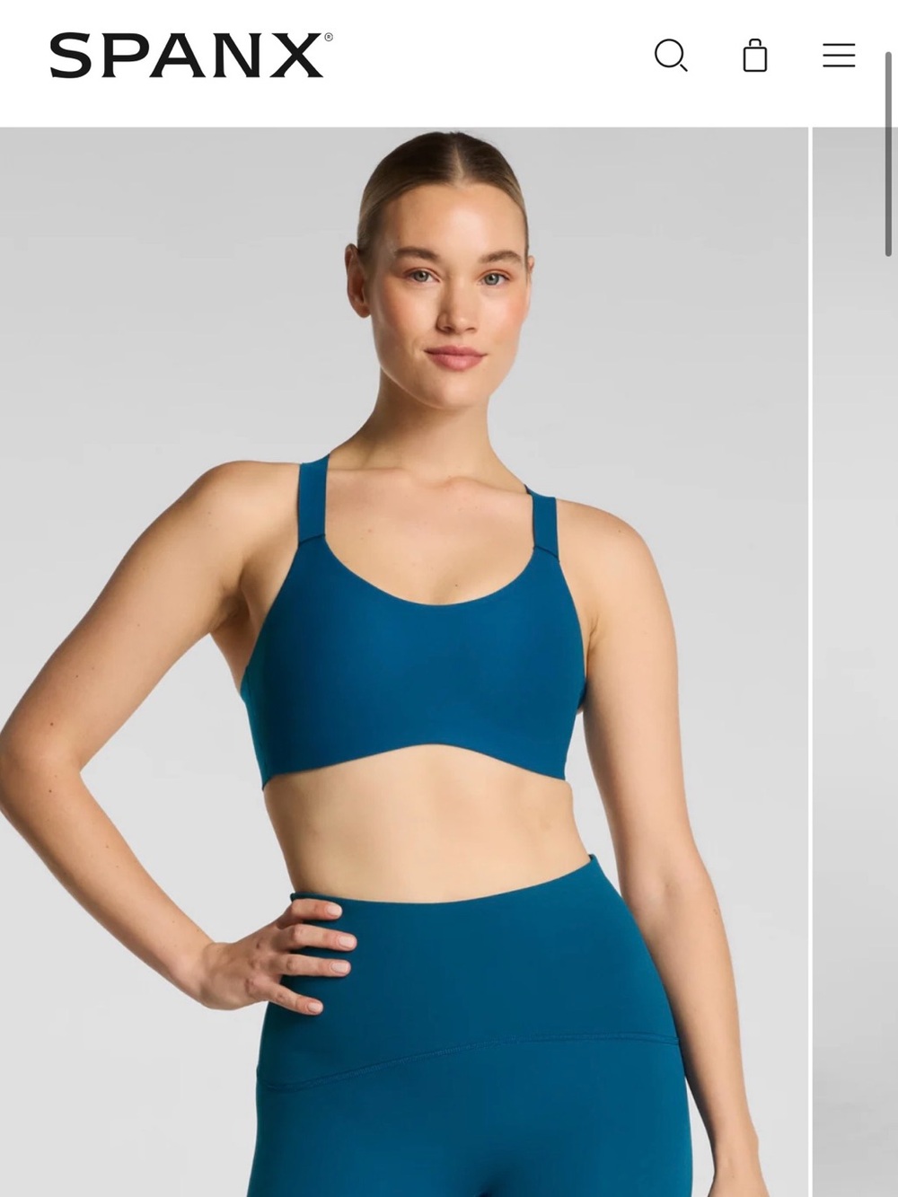 SPANX cobalt blue Wireless Racerback Sports Bra size M